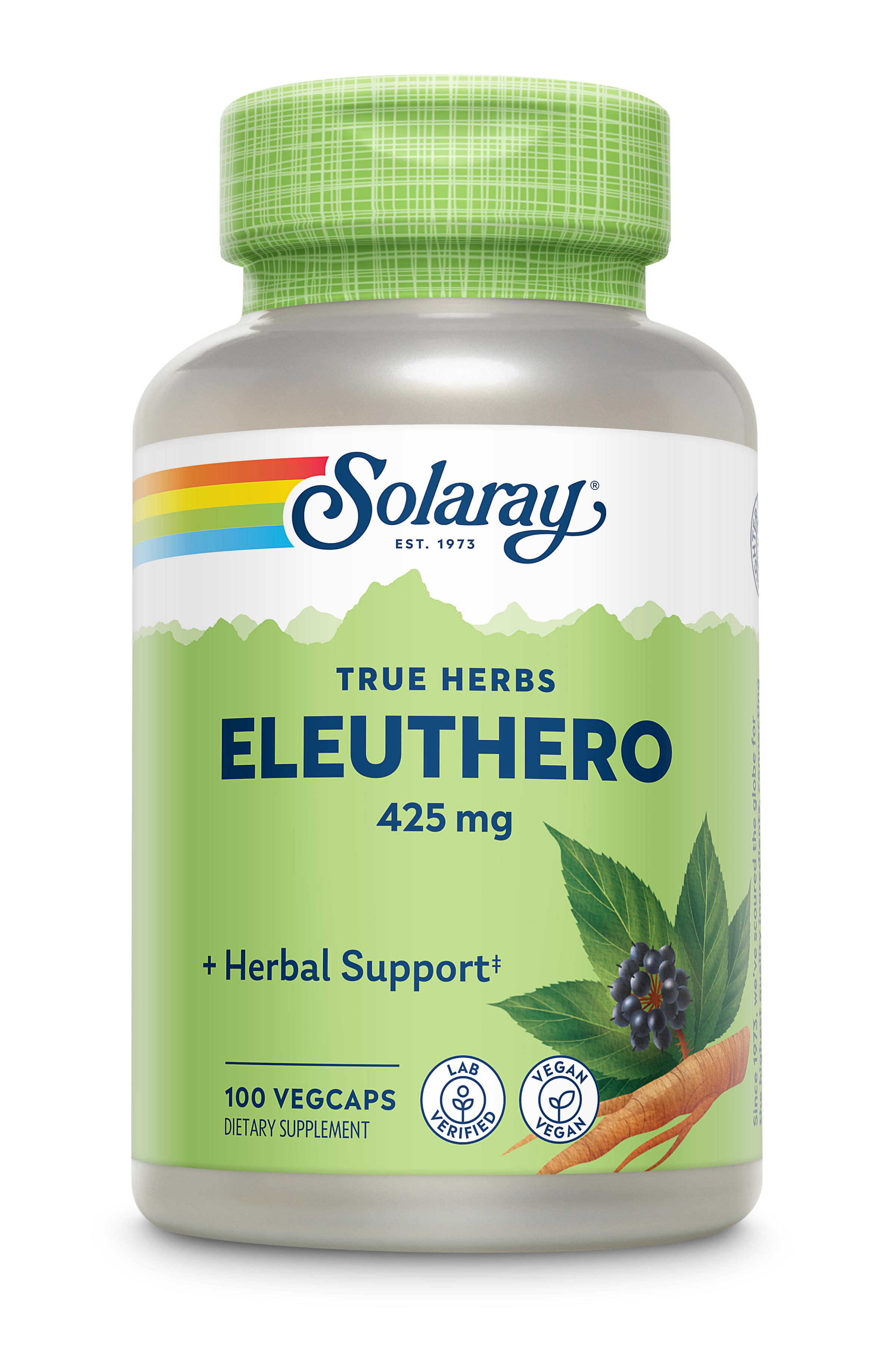 ELEUTHERO ROOT - 425MG 100 CAPSULES