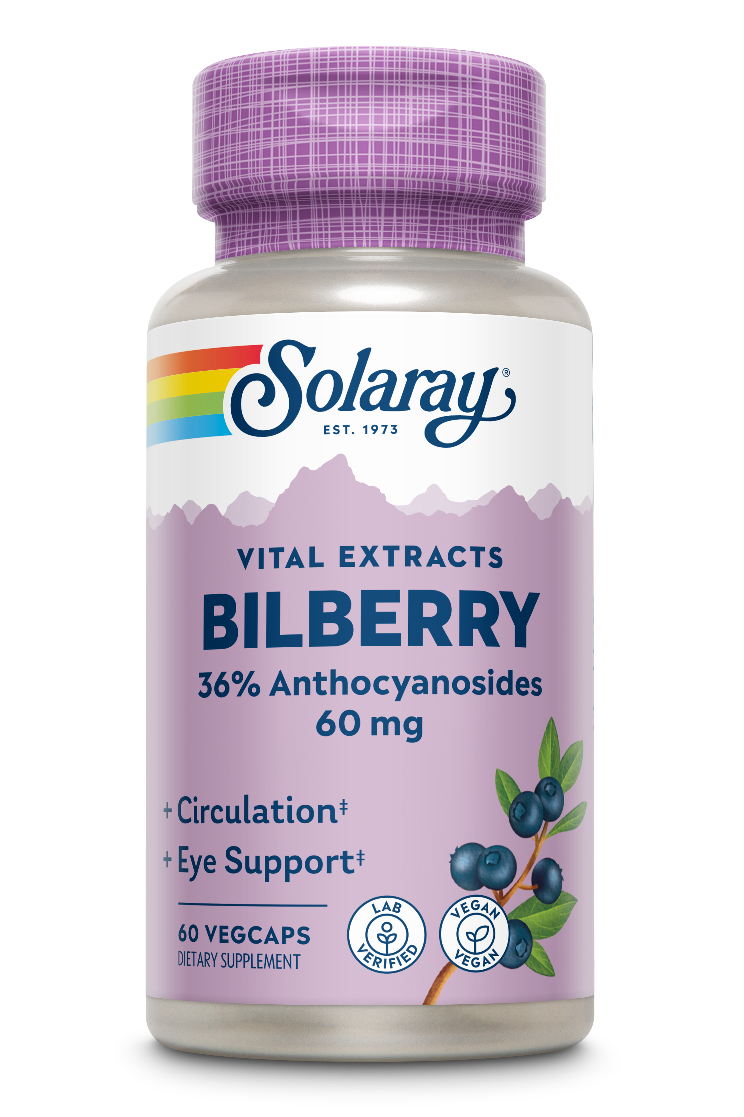 Bilberry Extract - 60mg 60 Capsules
