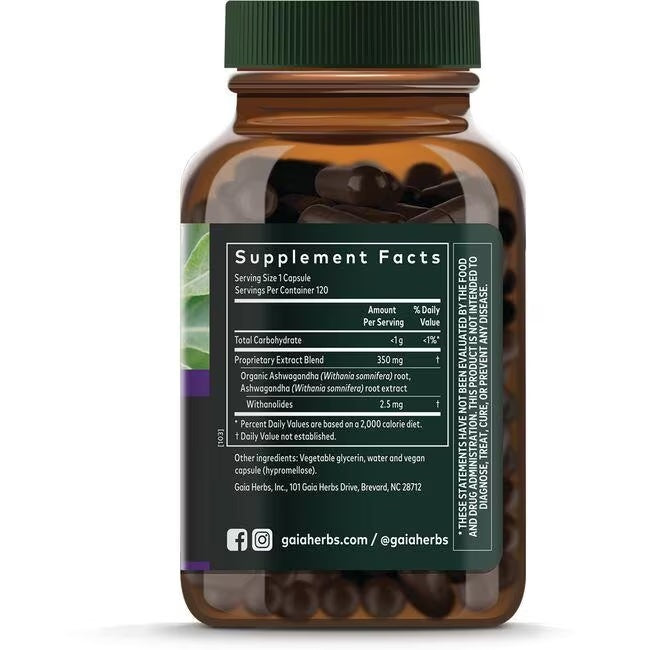 Ashwaganda Root Extract - 350mg 120 Capsules