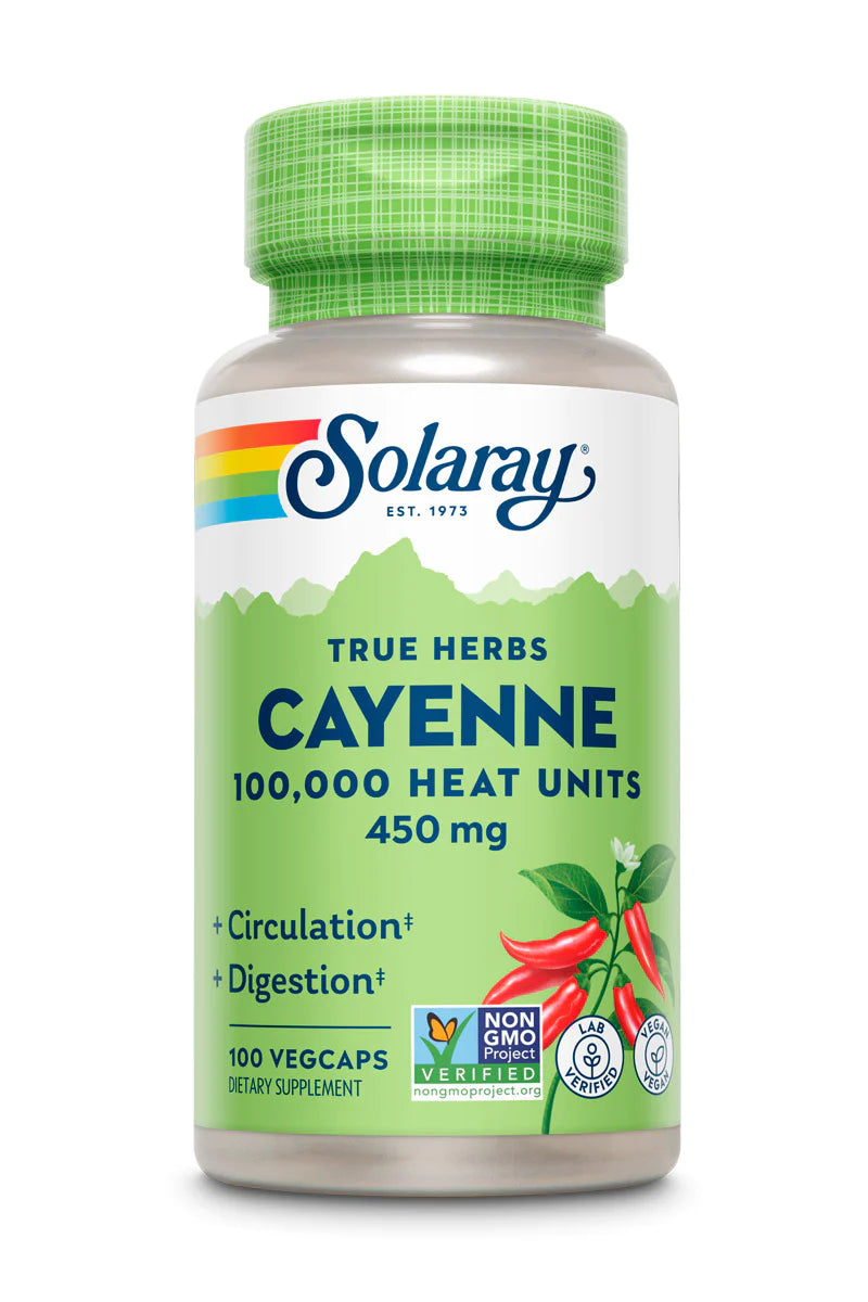 Cayenne Pepper 100,000 HU - 450mg 100 Capsules