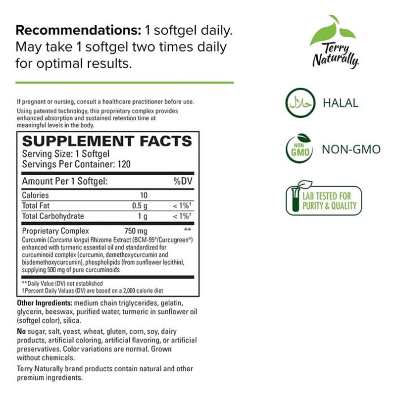 Terry Naturally CuraMed - 750mg 120 softgels