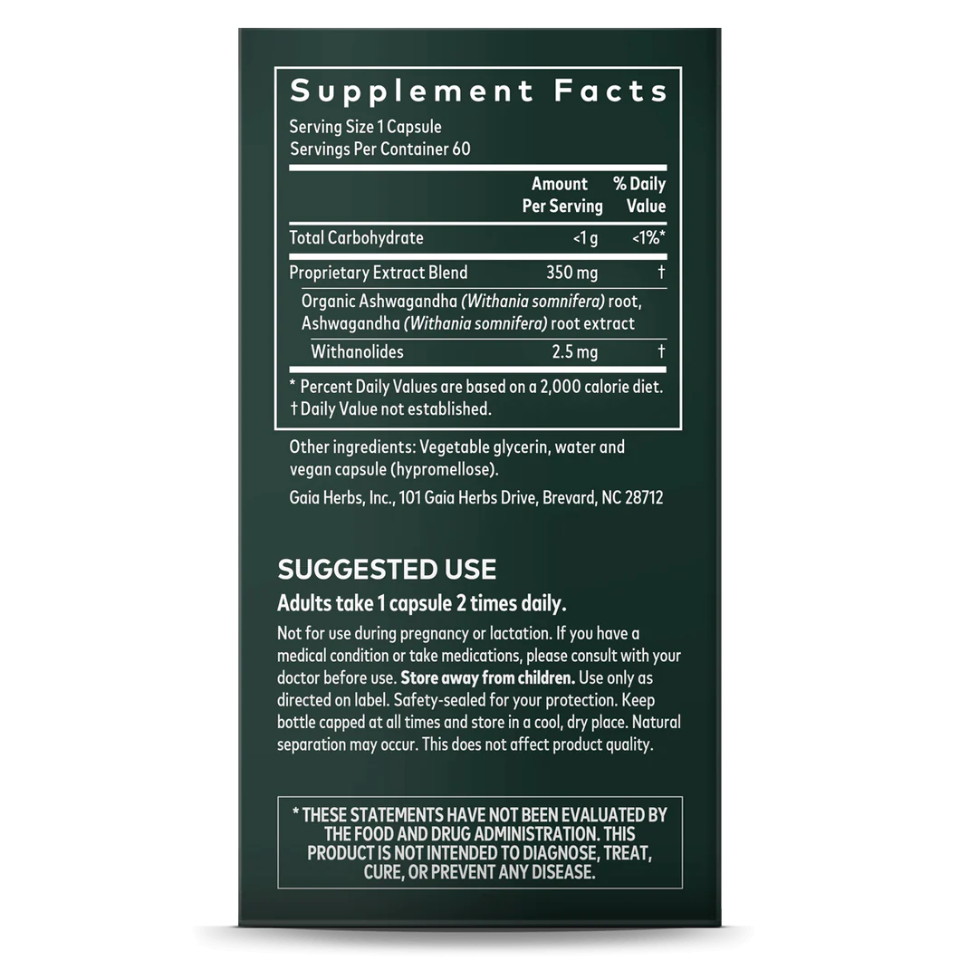Ashwaganda Root Extract - 350mg 60 Capsules