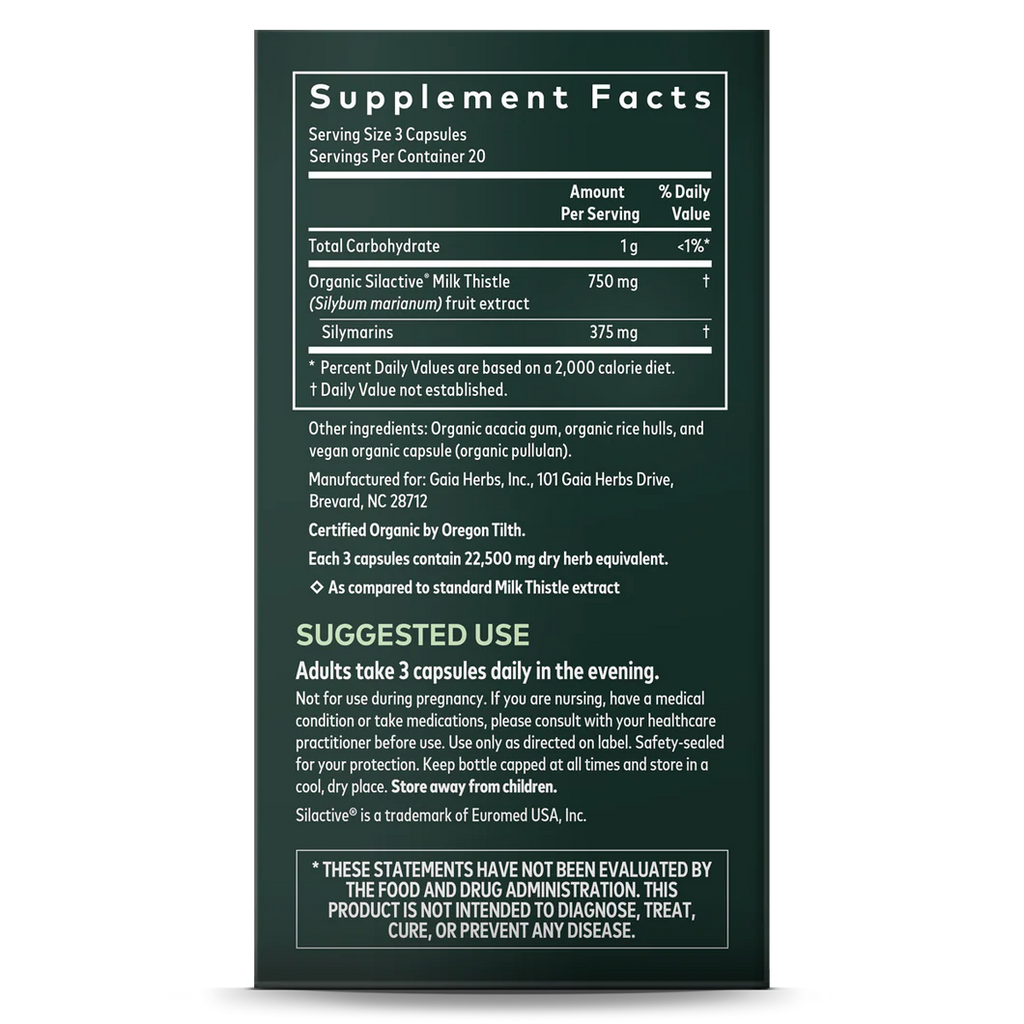 Milk Thistle Extract - 750mg 60 Capsules