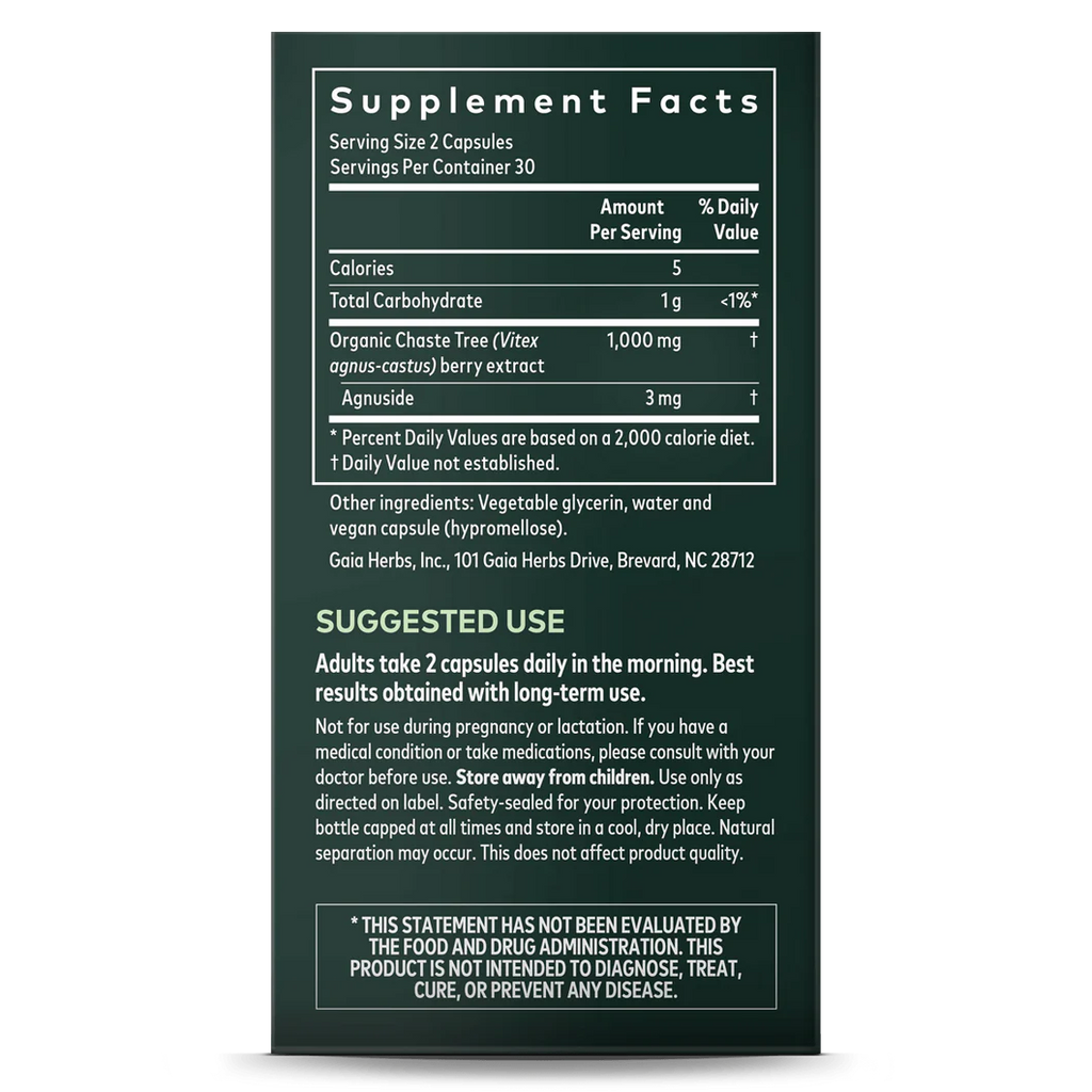 Vitex Berry Extract - 1000mg 60 Capsules