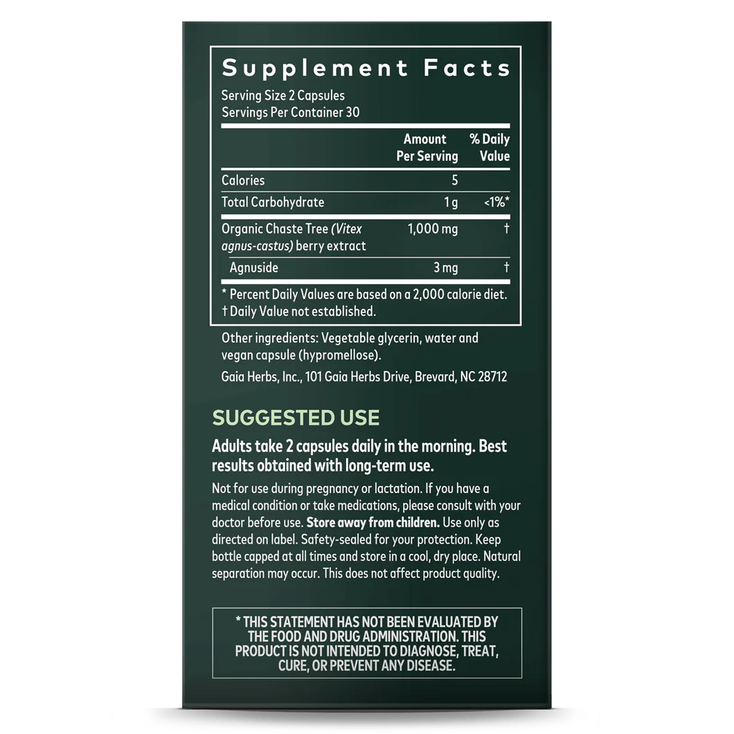 Vitex Berry Extract - 1000mg 60 Capsules