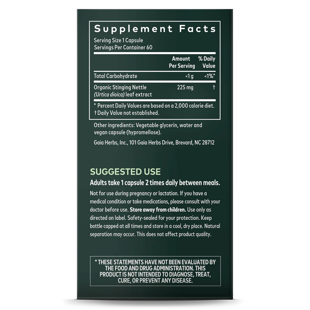 Nettle Leaf  Extract - 225mg 60 Capsules