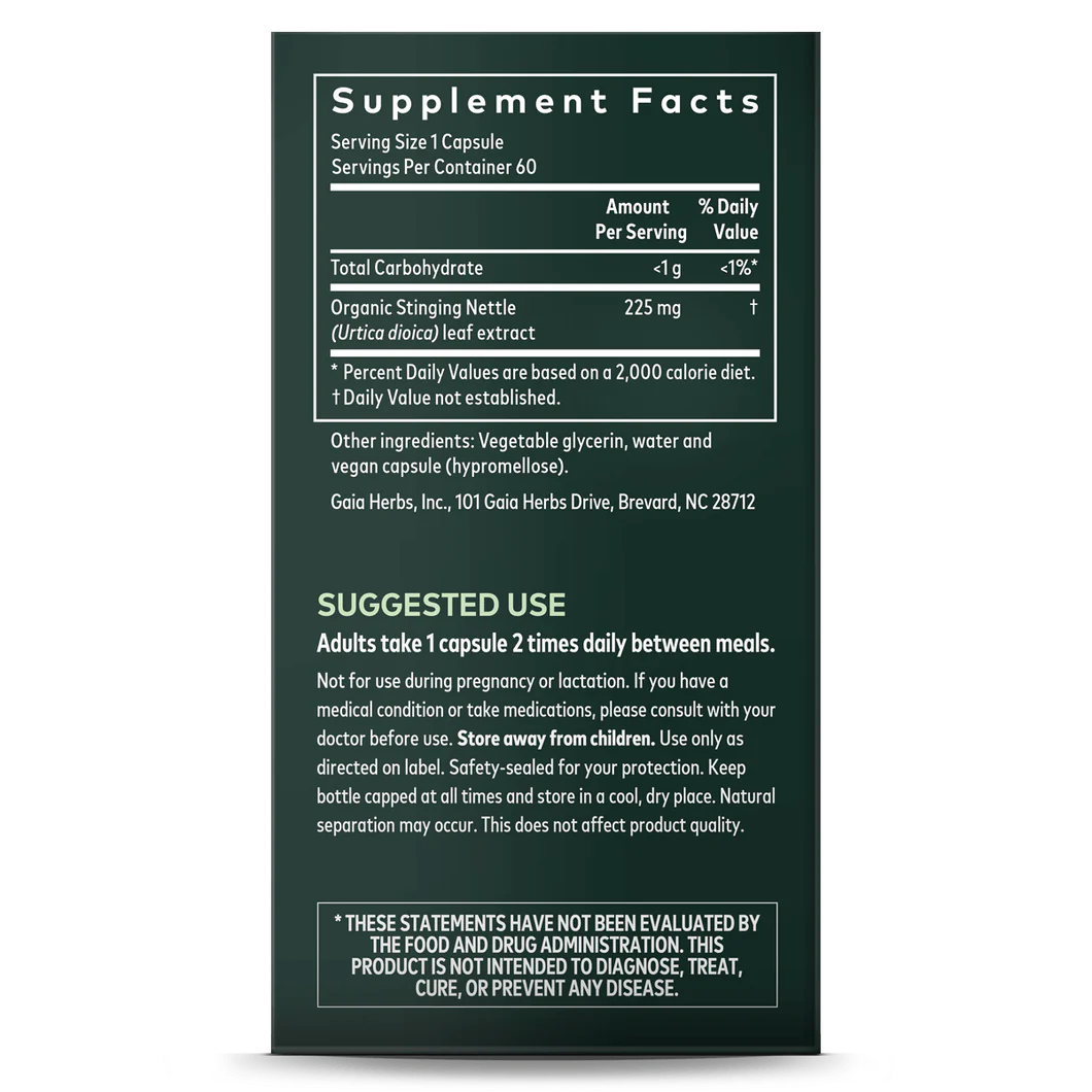 Nettle Leaf  Extract - 225mg 60 Capsules