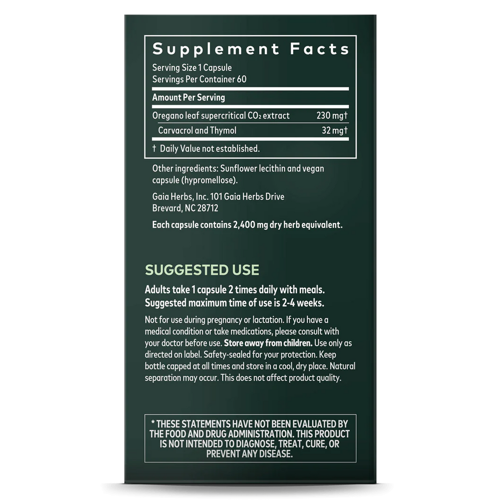 Oil of Oregano - 230mg 60 Capsules