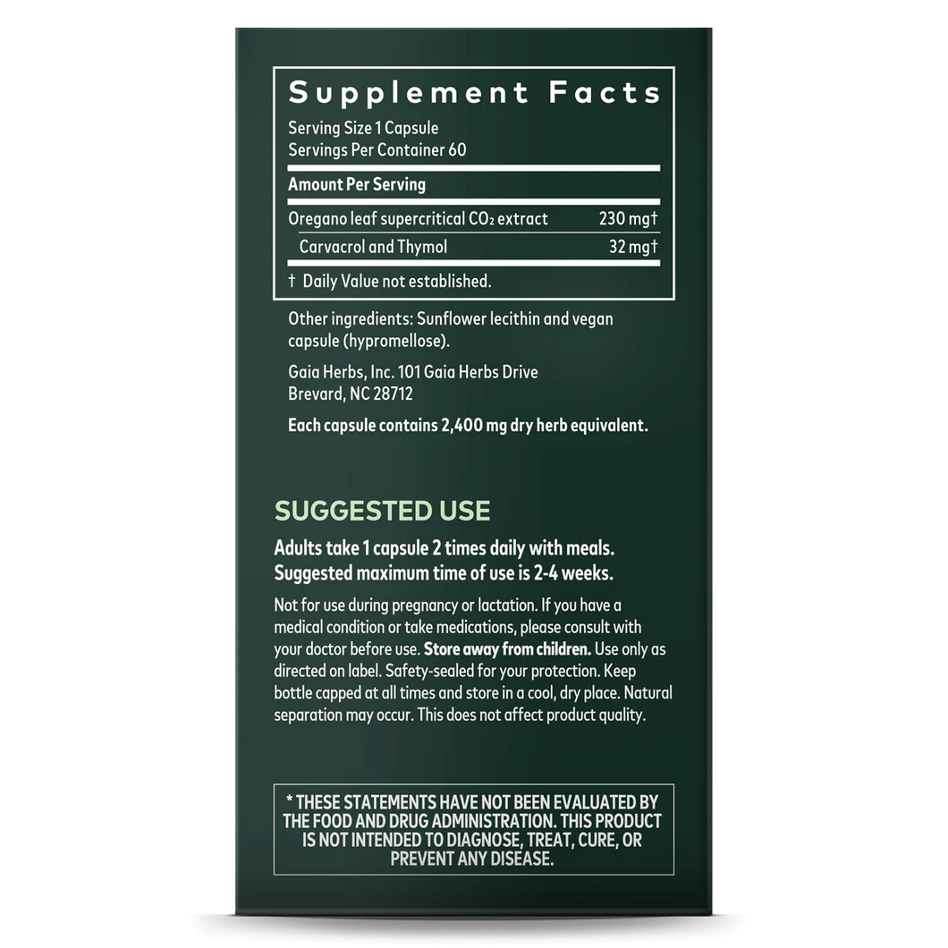 Oil of Oregano - 230mg 60 Capsules