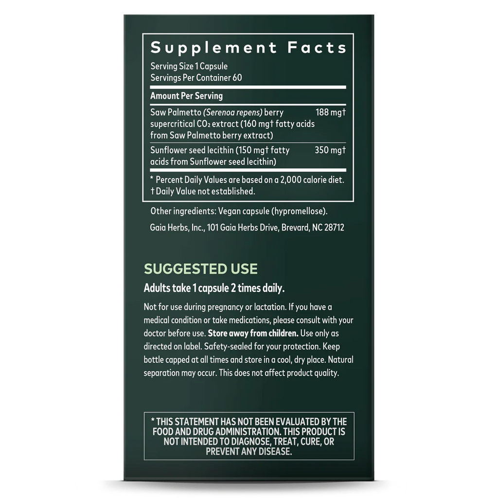 Saw Palmetto Berry Extract - 188mg 60 Capsules