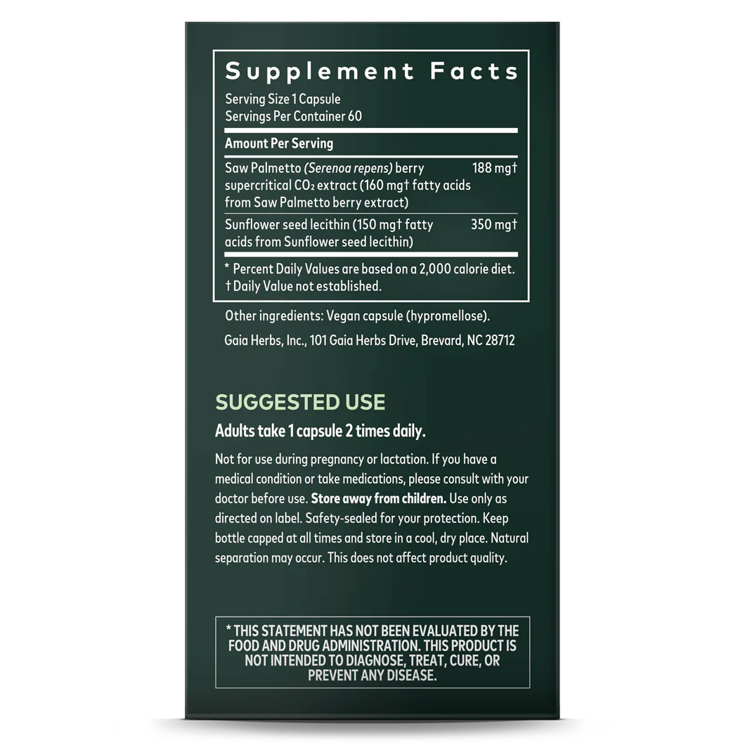 Saw Palmetto Berry Extract - 188mg 60 Capsules