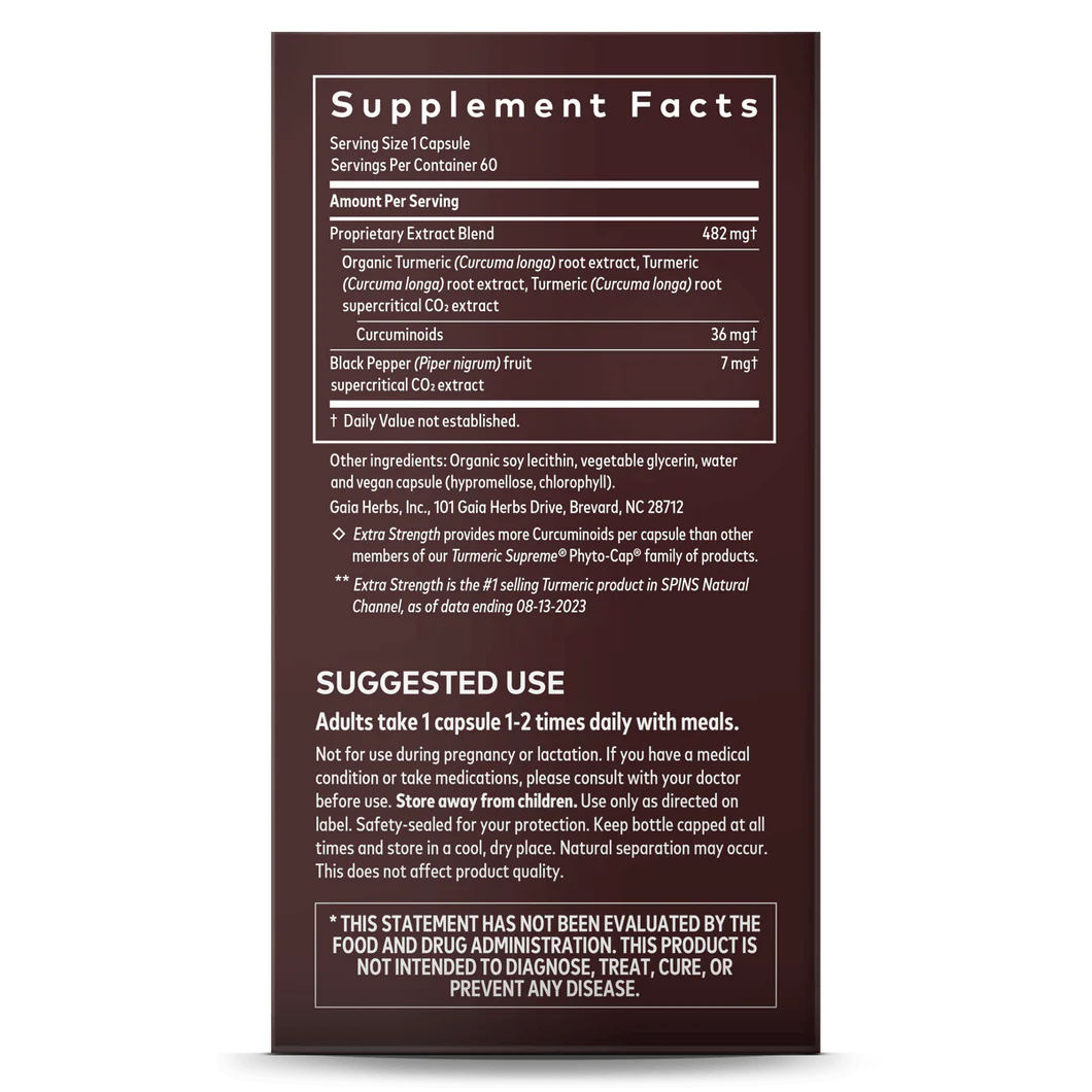 Turmeric Supreme (Extra Strength) - 482mg 60 capsules