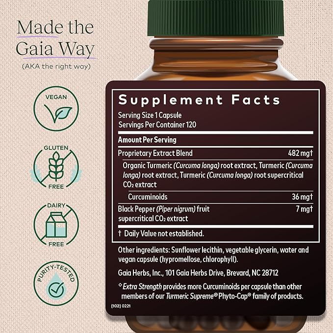 Turmeric Supreme (Extra Strength)- 482mg 120 capsules