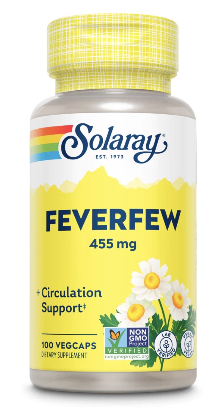 FEVERFEW LEAF ORGANIC - 455MG 100 CAPSULES