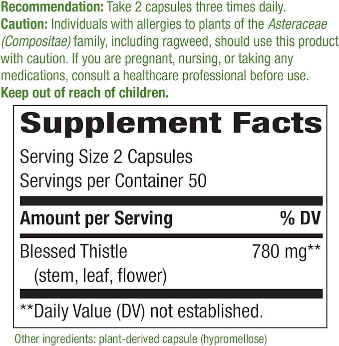 Blessed Thistle- 780mg 100 capsules
