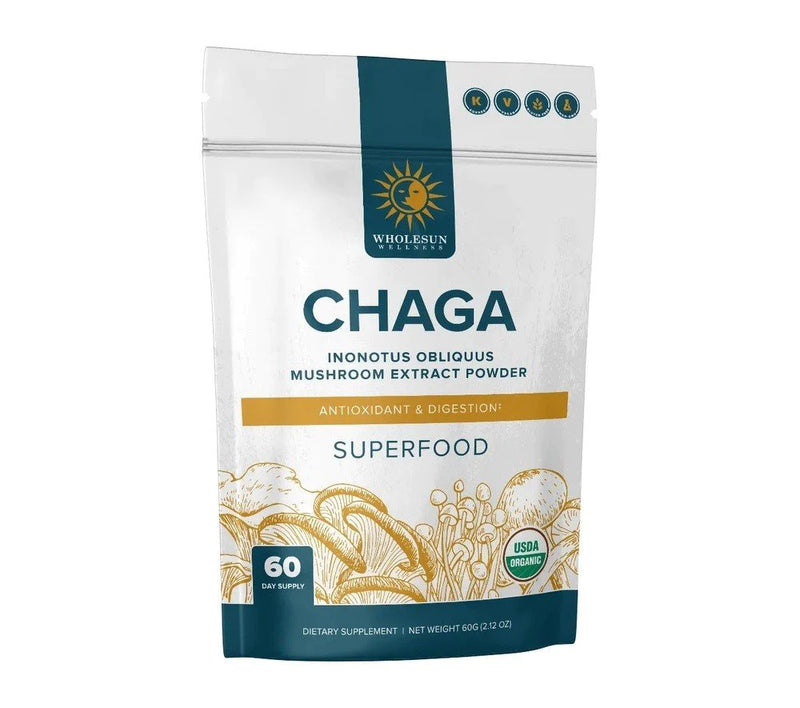 Wholesun Wellness - Chaga (Certified Organic) Mushroom Extract Powder
