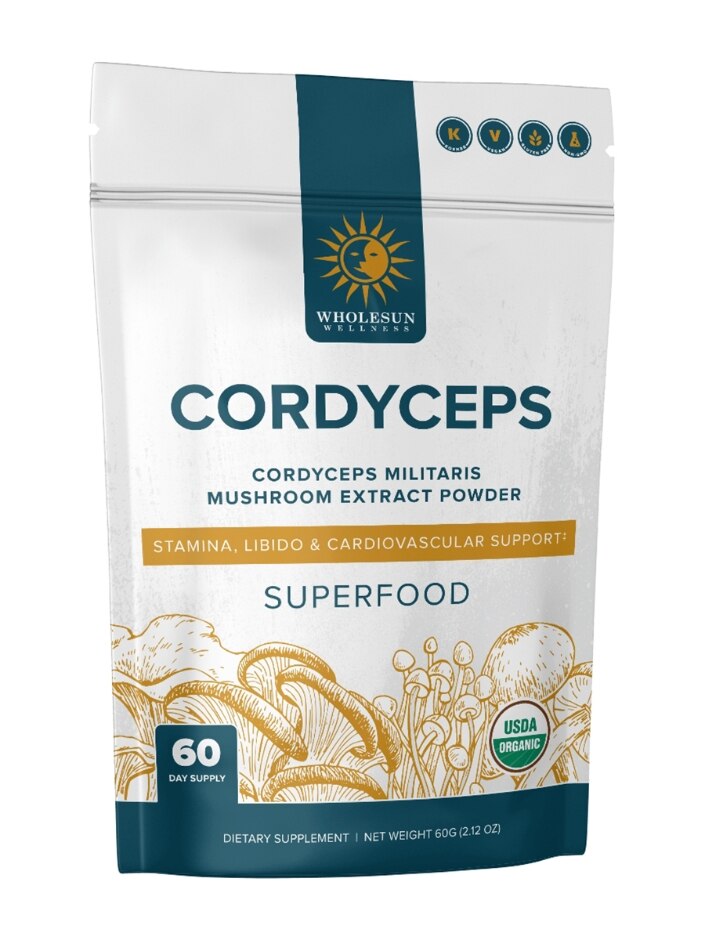Wholesun Wellness - Cordyceps (Certified Organic) Mushroom Extract Powder