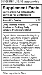 Wholesun Wellness - Deep Immune Health (Certified Organic) Mushroom Extract Blend