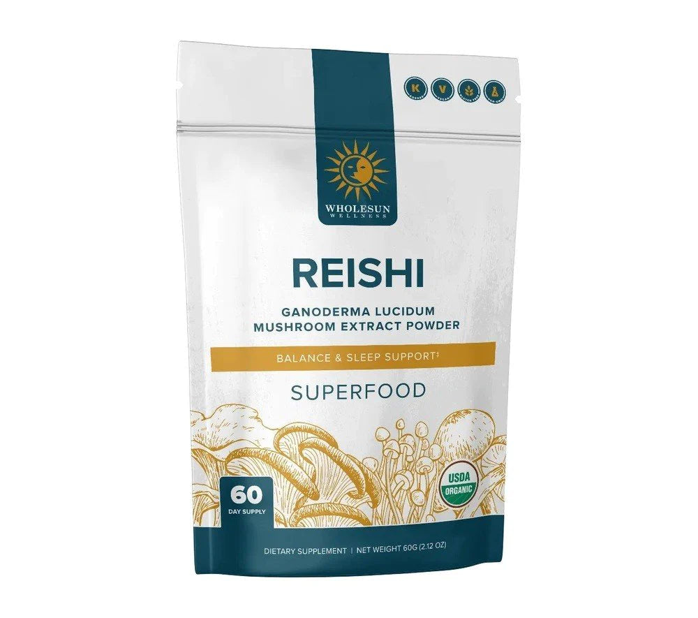 Wholesun Wellness -Reishi (Certified Organic) Mushroom Extract Powder