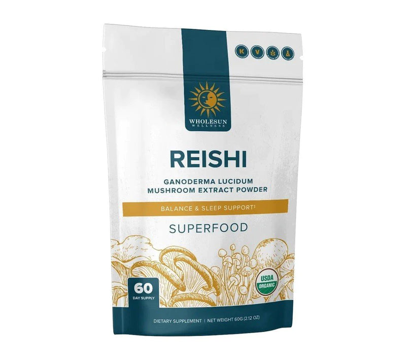 Wholesun Wellness -Reishi (Certified Organic) Mushroom Extract Powder
