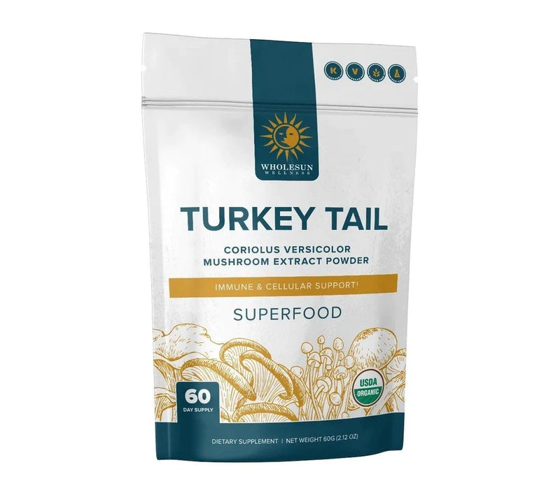 Wholesun Wellness - Turkey Tail (Certified Organic) Mushroom Extract Powder